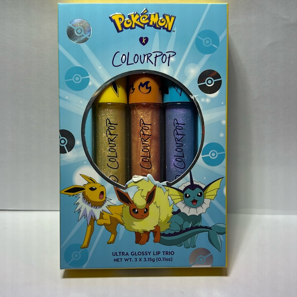 Pokémon ultra glossy lip trio by Colourpop
